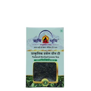 Rishi Bhoomi Natural Herbal Green Tea without Caffeine / Natural Immunity Booster For Men & Women / Ayurvedic Herbal Tea / Chemical Free / Anti-Oxidant & Anti Cancer Properties / Solar Dried / Sourced From Hills of Darjeeling | Pack of 100 gram
