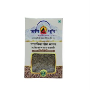 Rishi Bhoomi Natural Cumin / प्राकृतिक साबुत जीरा / 100% Pure  & Natural Ayurvedic / High Curcumin Certified / Anti-Oxidant & Anti Cancer Properties / Solar Dried & / Sourced From Rajasthan | Pack of 100 gram